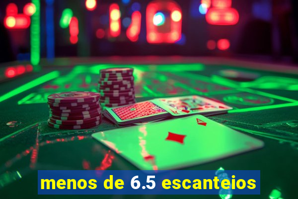 menos de 6.5 escanteios
